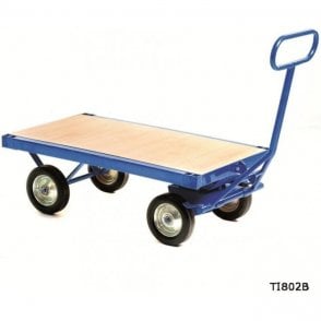 Heavy Duty Turntable Truck without Park Brake W1250 x D700mm 700kg UDL - Flat Deck Unit