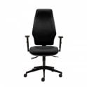 High back extra comfort task chair with height adjustable arms, sliding seat, ratchet back, airtech seat, inflatable lumbar and thorax support - Black fabric - Seat Width: 510mm - Seat Depth 480mm - Seat Height: 460-570mm