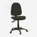 High back operator chair without arms and 2 levers - Charcoal fabric - Seat Width: 495mm - Seat Depth 445mm - Overall Height: 975-1160mm