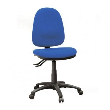 High back operator chair without arms and 2 levers - Cobalt Blue Fabric