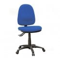 High back operator chair without arms and 2 levers - Cobalt blue fabric - Seat Width: 495mm - Seat Depth 445mm - Overall Height: 975-1160mm