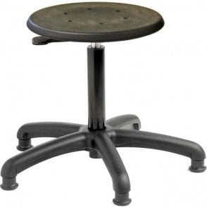 Industrial Cushioned Polyurethane Stool with Castors Height Adjustment 480-680mm