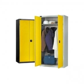 Industrial Wardrobe Cupboard H1780 x W915 x D460mm supplied with 1 Adjustable Shelf with Hanging Rail 85kg UDL