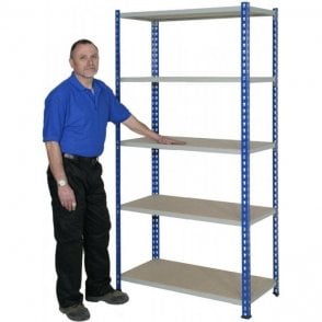 J Rivet Shelving H3050 x W1220 x D305mm 5 Shelf Level 120kg UDL
