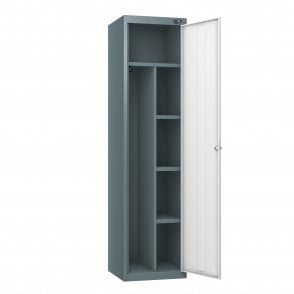 Janitors Uniform Locker - Flat Top - Steel Locker - H1800 x W450 x D450mm