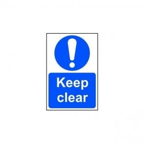 Keep Clear Sign 300 x 200mm - Self Adhesive Vinyl