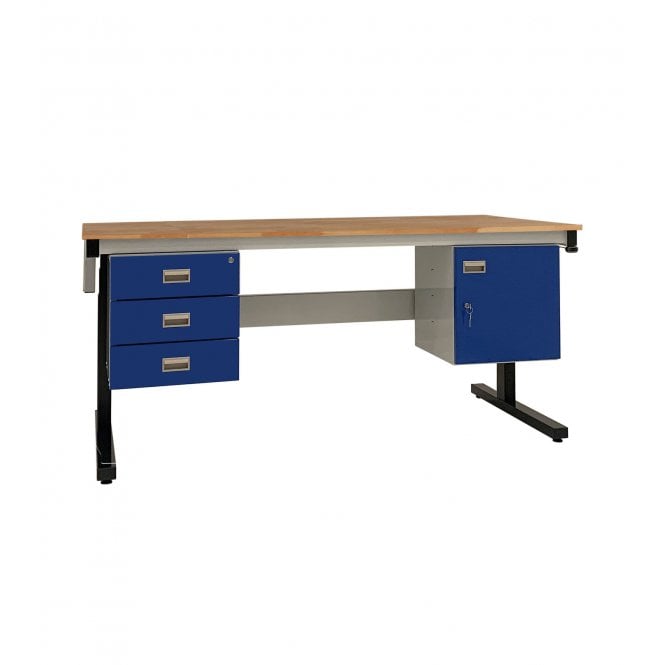 KIT B: Electric Height Adjustable Workbench - Beech Top