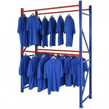 Longspan Garment Storage Racking - Double Rail
