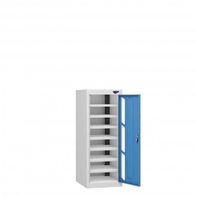 Laptop Locker - Low 1 Vision Door - 8 Compartment - Non-Charging - Flat Top - H1000 x W380 x D450mm