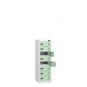 Low Tablet Locker - 8 Door - 8 Compartment - Charging - 3 Pin Sockets - Sloped Top - H1150 x W300 x D300mm