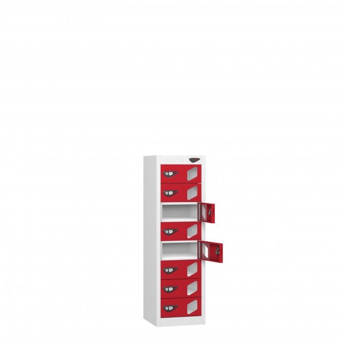 Tablet Locker - Low 8 Vision Door - 8 Compartment - Non-Charging - Flat Top - H1000 x W300 x D300mm