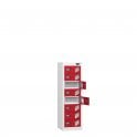 Tablet Locker - Low 8 Vision Door - 8 Compartment - Non-Charging - Sloped Top - H1150 x W300 x D300mm