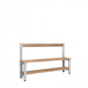 Low Bench with Back Rest - Single Sided - Base Shelf Included