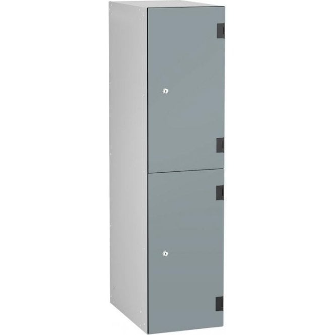 Low Two Compartment Solid Grade Laminate Door Locker