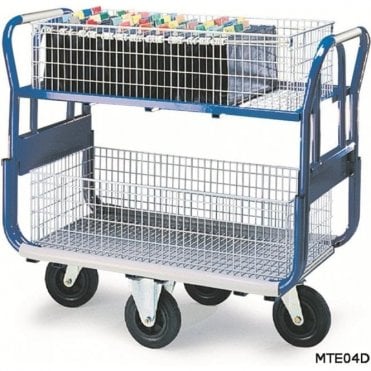 Mail Platform Trolley with Large Baskets