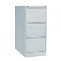 Mainline 3 drawer filing cabinet with swan neck grip handle - Grey