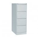 Mainline 4 drawer filing cabinet with swan neck grip handle - Grey
