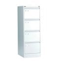 Mainline 4 drawer filing cabinet with swan neck grip handle - White