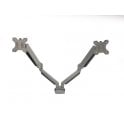 MALL Double monitor arm - manually adjustable - Silver