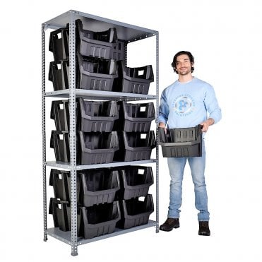 MEGA 50 Shelving 1000mm Wide x 500mm Deep with Boulder MAX 6 Picking Bins