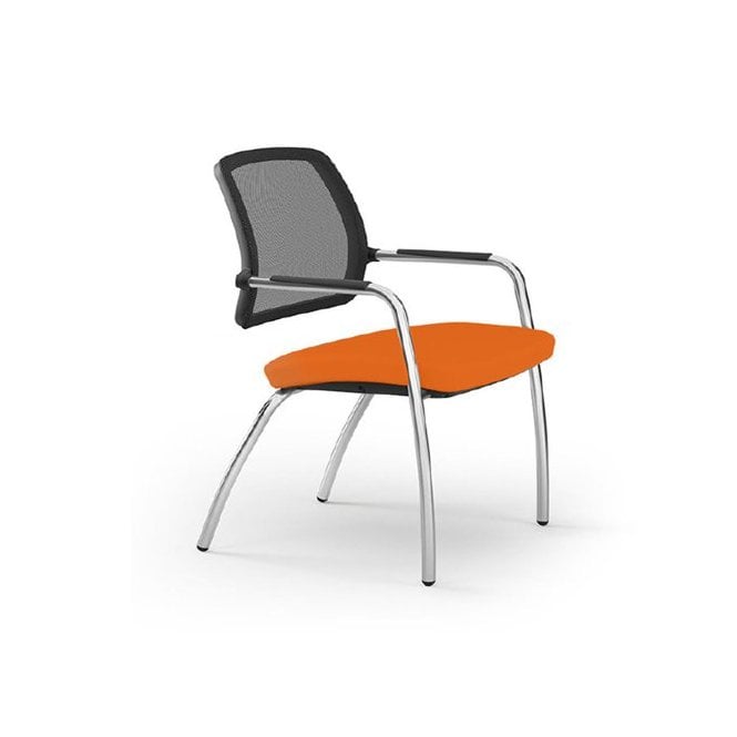Mesh back chair - Chrome 4-leg frame