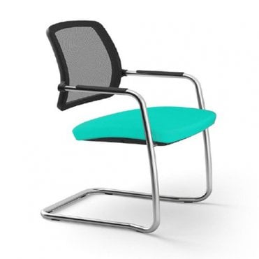 Mesh back chair - Chrome cantilever frame