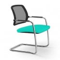 Mesh back chair - Chrome cantilever frame - Seat Depth 470mm - Seat Width 500mm