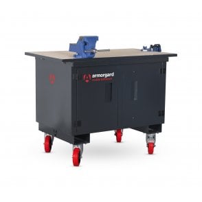 Mobile Tuffbench with vices fitted – External W1290xD805xH1080 - Internal W915xD640xH515 – Weight 125kg
