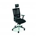 Motion - High back swivel chair with mesh backrest, height adjustable arms, synchronised mechanism, sliding seat and lumbar support on a spider base - Black mesh back and black fabric seat - Seat Width: 455mm - Seat Depth 400-450mm - Overall Height: 1050-