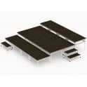Modular Stage Package – Multi Level - Width 3000mm - Depth 3000mm –  9 metres square – 16 modules