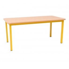 National School Table Size B W1200xD600xH550mm - Yellow