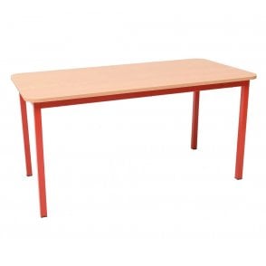 National School Table Size C W1200xD600xH600mm - Red