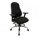OC5 - High back operator chair with height adjustable arms and on a chrome base - Blue Fabric - Seat Width: 500mm - Seat Depth 480mm - Overall Height: 980-1100mm