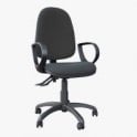 OC9 - High back operator chair with fixed arms - Charcoal fabric - Seat Width: 480mm - Seat Depth 460mm - Seat Height: 465-495mm