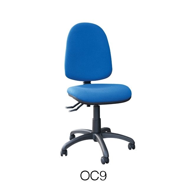 OC9 - High Back operator Chair without arms - Cobalt Blue Fabric