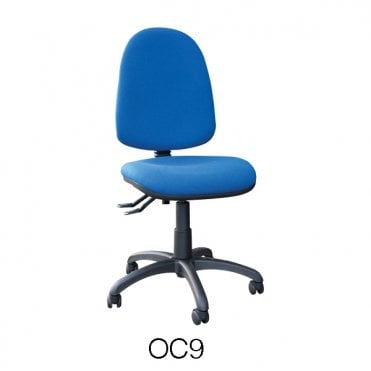 OC9 - High Back operator Chair without arms - Cobalt Blue Fabric