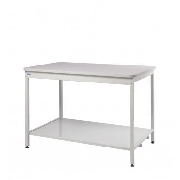 Open Mailroom Workbench with Steel Lower Shelf