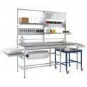 Pack Tek Dual Workbench Kit 1 - H.840-1100 W.1800 D.750 - Laminate Worktop