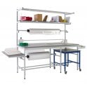 Pack Tek Dual Workbench Kit 3 - H.840-1100 W.2100 D.750 - Laminate Worktop