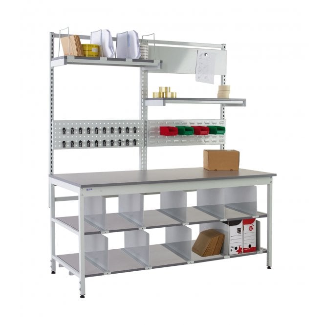 Pack Tek Individual Workbench Kit 2 - H.840-1100 W.1500 D.750 - Laminate Worktop