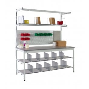 Pack Tek Individual Workbench Kit 4 - H.840-1100 W.1200 D.750 - Laminate Worktop