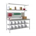 Pack Tek Individual Workbench Kit 4 - H.840-1100 W.1800 D.750 - Laminate Worktop