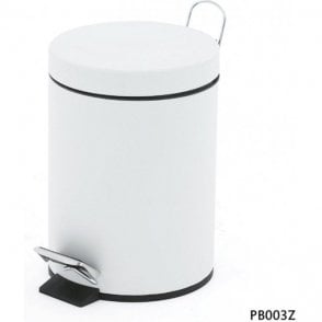 12 Litre Pedal Bin Height 400mm x Diameter 248mm