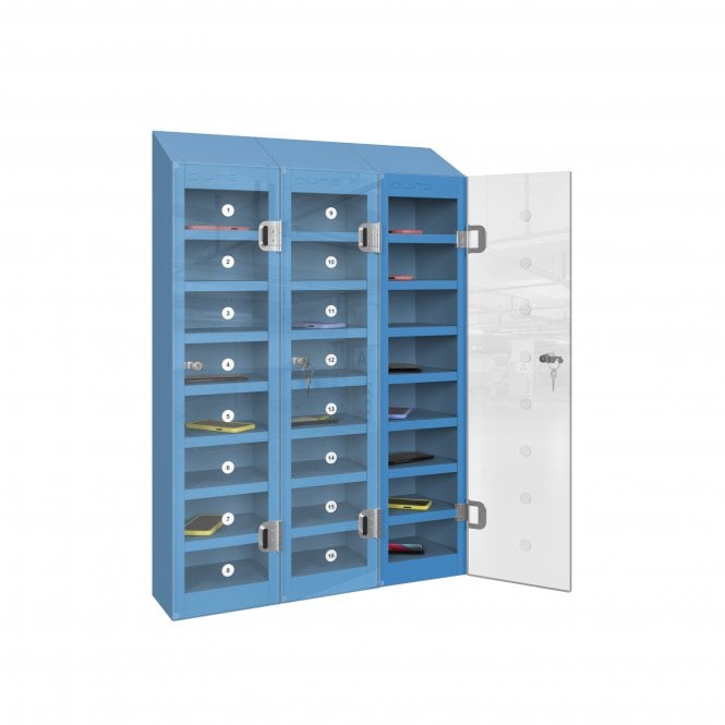 PhoneSafe Locker – 24 Compartment – Non-Charging – Sloped Top – H1080 x W750 x D180mm