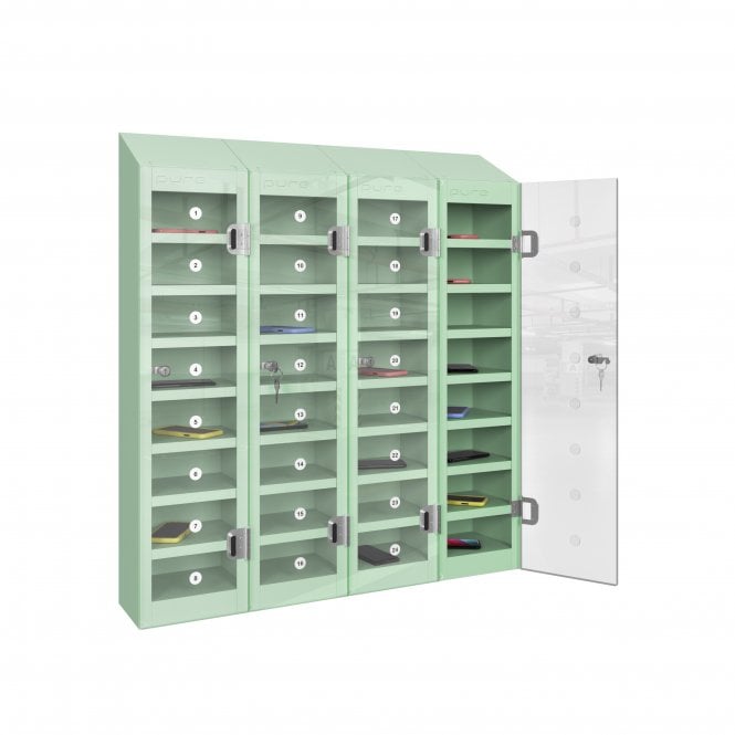 PhoneSafe Locker – 32 Compartment – Non-Charging – Sloped Top – H1080 x W1000 x D180mm