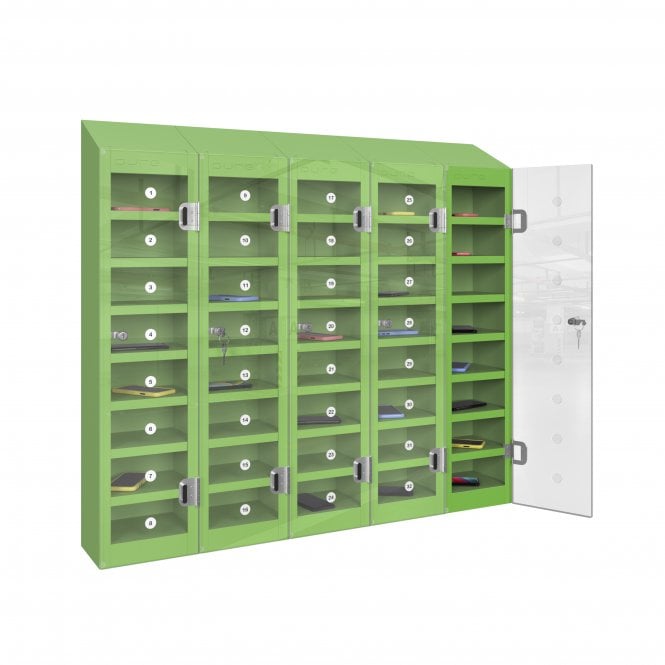 PhoneSafe Locker – 40 Compartment – Non-Charging – Sloped Top – H1080 x W1250 x D180mm