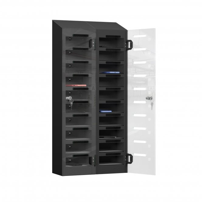 PhoneSafe Plus Locker – 20 Compartment – Non-Charging – Sloped Top – H1080 x W500 x D190mm