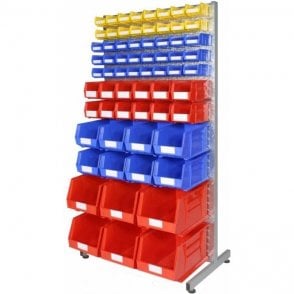 Picking Bins on Louvre Rack KIT A Single Sided STARTER H1880 x W930mm with 16 Bin10, 24 Bin20,12 Bin30, 8 Bin40 & 6 Bin50