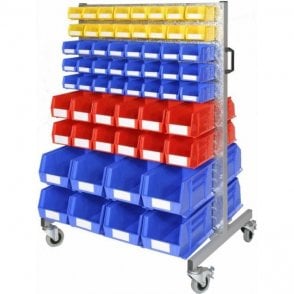 Picking Bins on Louvre Trolley KIT B H1400 x W930mm with 32 Bin10, 48 Bin20, 24 Bin30 & 16 Bin40