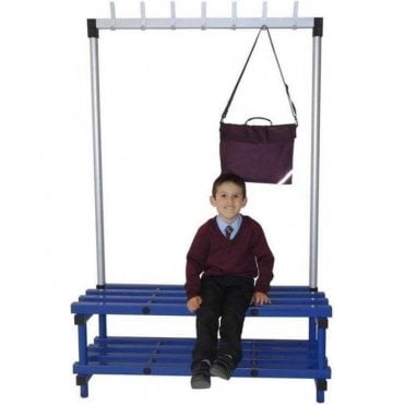 Plastic Cloakroom Single Sided Coat Bench